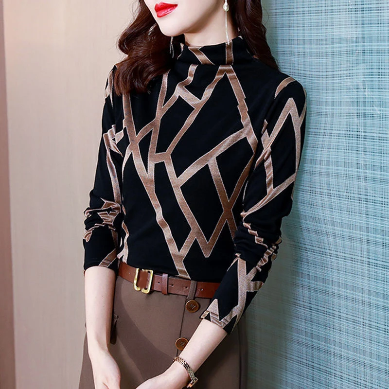 Винтажные элегантные модные лоскутные футболки в полоску весна-осень 2022