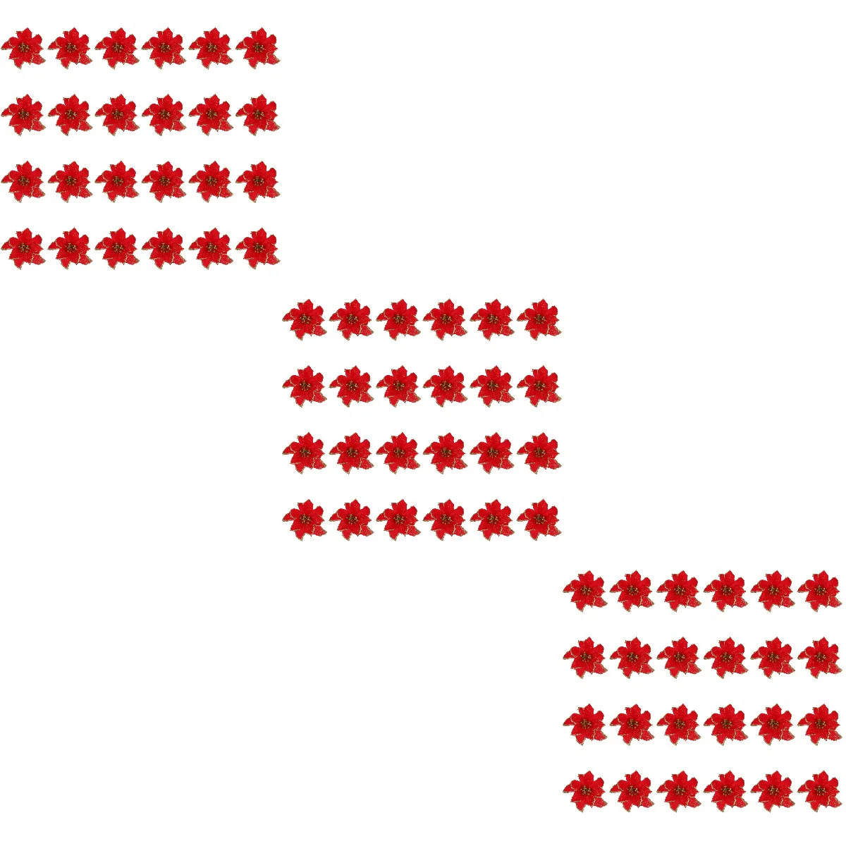 

Christmas Artificial Flower Glitter Poinsettia Flowersfake Tree Ornaments Mini Decoration