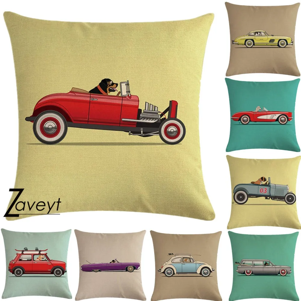 16/18/20/24"inch Cartoon Dog Pet Driving Sport Car Print Cus