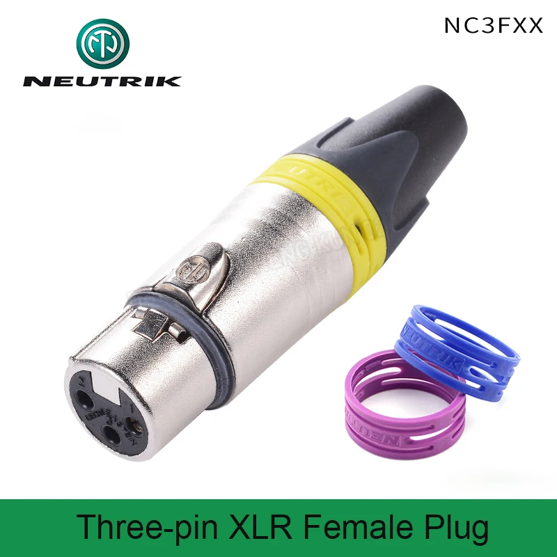 Купи 1PCS NC3MXX-B XLR 3-Pin Gold Plated Balanced XLR Audio Plug Adapter Mixer Audio Connector Gold/Silver Contact Microphone Plug за 253 рублей в магазине AliExpress