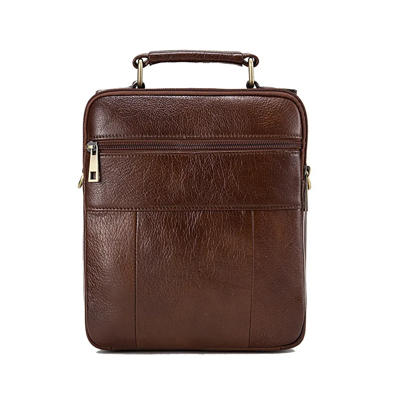 Norbinus Brand Genuine Leather Man Shoulder Bags Fashion Flap Cow Leather Messenger Bag for Male Men's Casual Tote Handbags