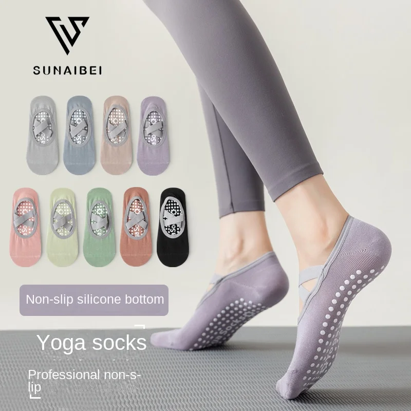 5 Pairs Summer Professional Female Yoga Socks Anti-skid Pilates Beginners Indoor Special Spring Autumn Floor Sports Socks Strap