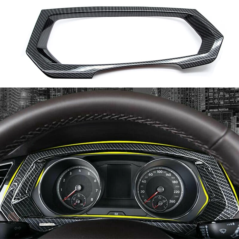 

Car Instrument Frame Panel, For Tiguan MK2 2017 2018 2019 2020 Dashboard Gauge Cover Trim Carbon Fiber Interior
