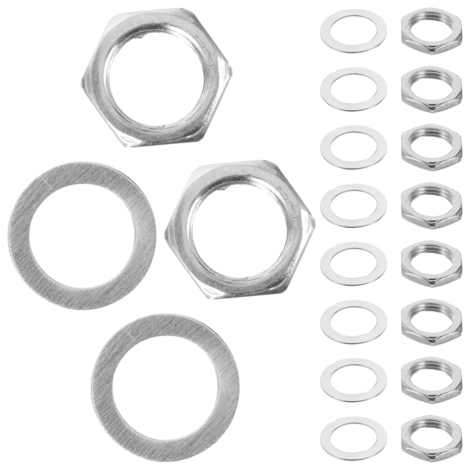 

10 Sets Guitar Nut Hexagonal Screw 6.35mm Electric Guitar Replaceable Part