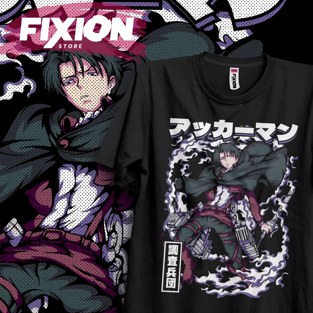 Shingeki no Kyojin D – LeviAnime футболка манга подарок для любителей аниме все размеры хлопок