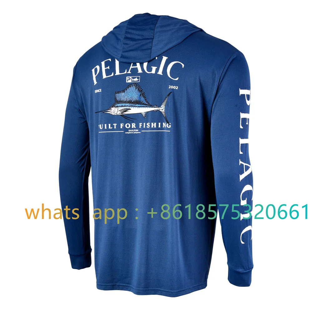 Pelagic Gear Hooded Fishing Shirt Performance Fishing Hoodie Upf50 Sunblock Shirt Outdoor Quick-dry Athletic Sweatshirt 2023