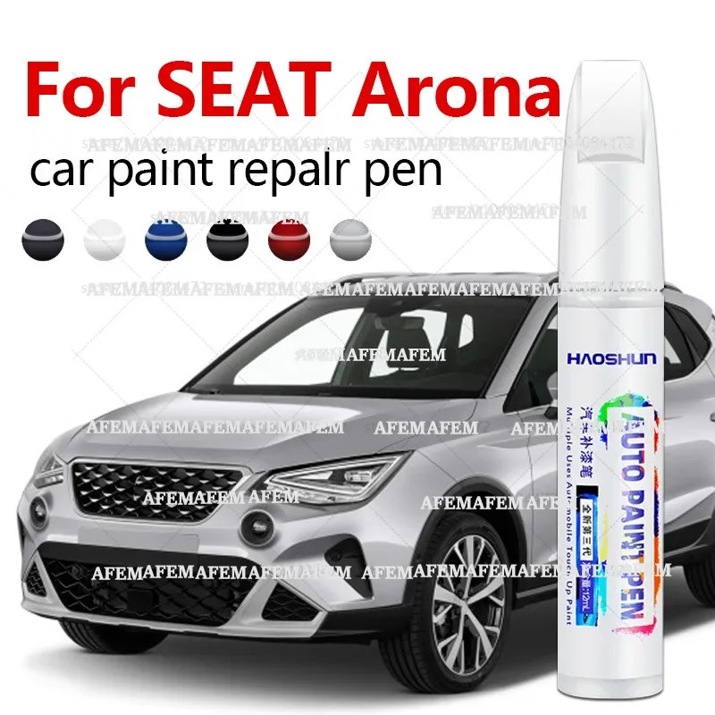 Фото Ручка-корректор для ремонта автомобильной краски для SEAT Arona 2017-2025: аксессуары для устранения царапин, цвета: оранжевый, синий, белый, серебристый, серый, зеленый, черный №1