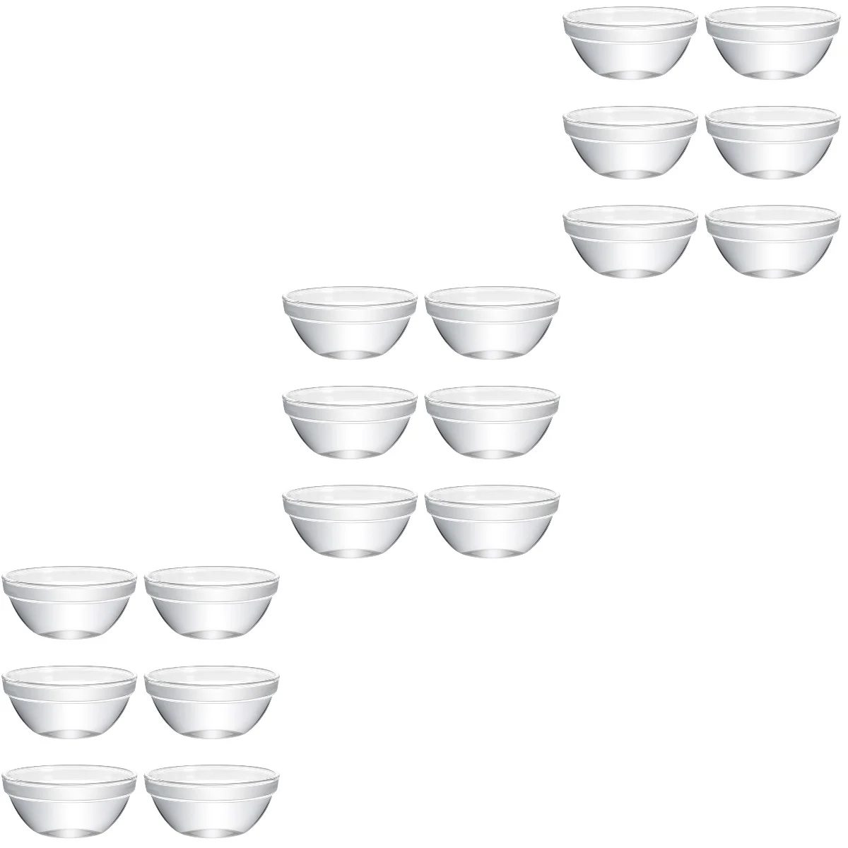 

18 Pcs Bozai Cake Bowl Food Containers Lids Ice Cream Cup Glass Toddler Ceramic Mixing Bowls