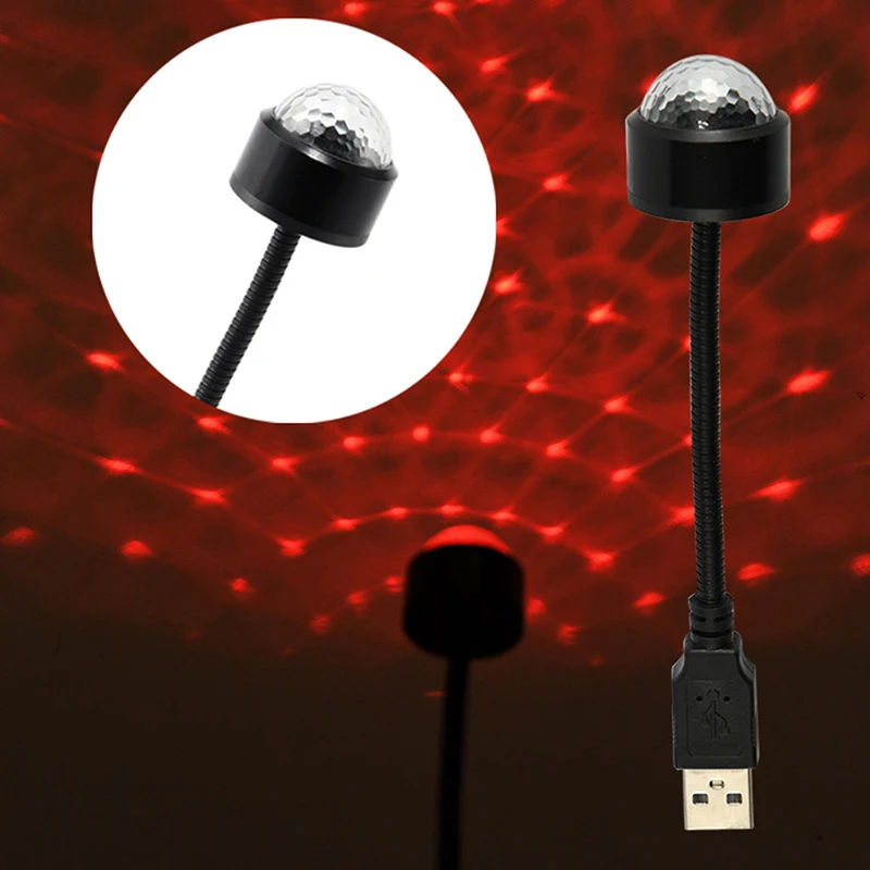 

Multicolor Red Mini LED Car Roof Star Night Light Projector Atmosphere stage Lamp USB Decorative Lamp Adjustable Car