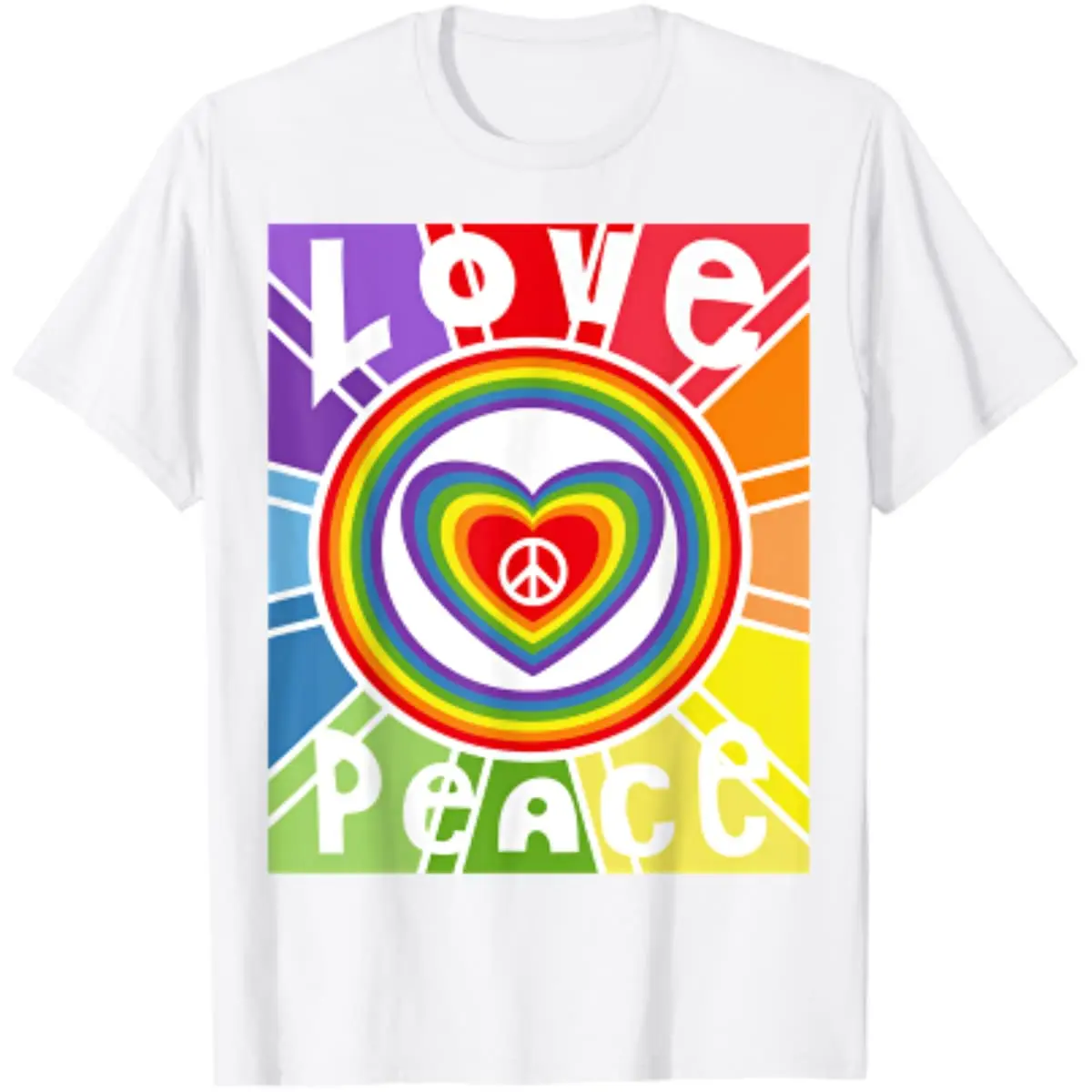 

PEACE SIGN LOVE T Shirt 60s 70s Tie Dye Hippie Holiday Shirt Harajuku Streetwear Shirts for Men Summer Men Clothing