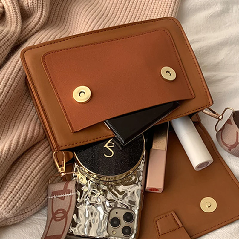 Fashion Small Women's Shoulder Bag PU Leather Crossbody Bags for Women 2023 New Trend Designer Handbags Cell Phone Purse