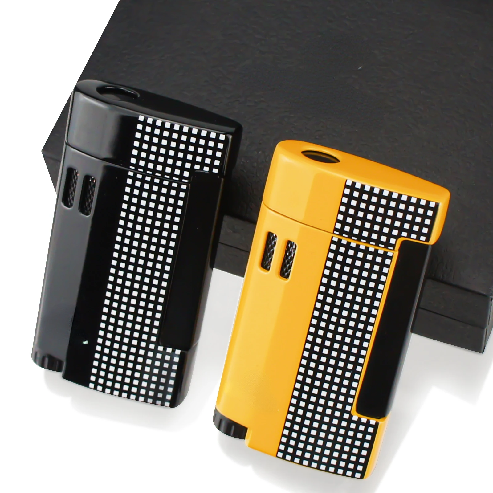Cigar Lighter Torch Gift Box with Single Jet Flame Refillable Butane With Punch Smoking Tool Accessories |