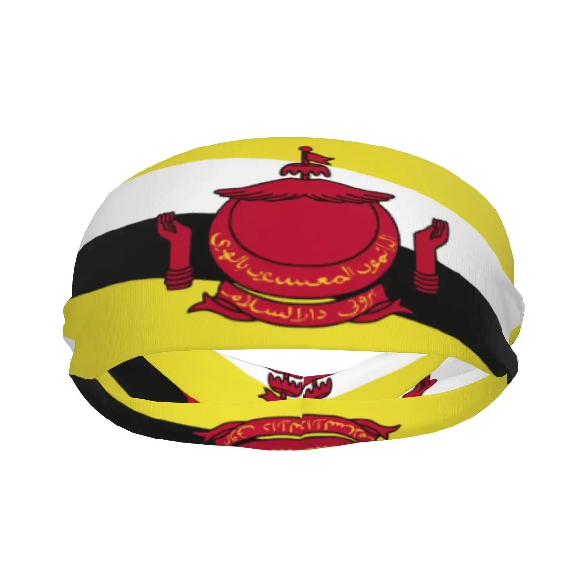 Повязка на голову с брунейским флагом для мужчин и женщин эластичная спортивная