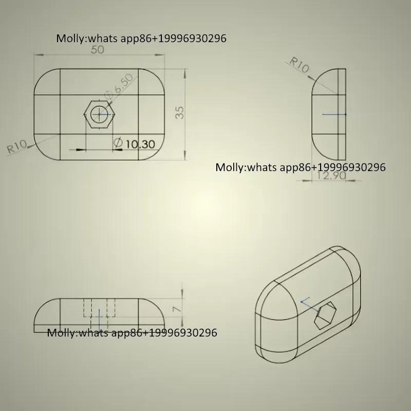 Масса блока-утяжелителя Rovmaker 200 г, материал для плавучести с отверстием M6, свинцовый блок-утяжелитель для ROV (art.: 3920dbdbbcd30) - 3920dbdbbcd30