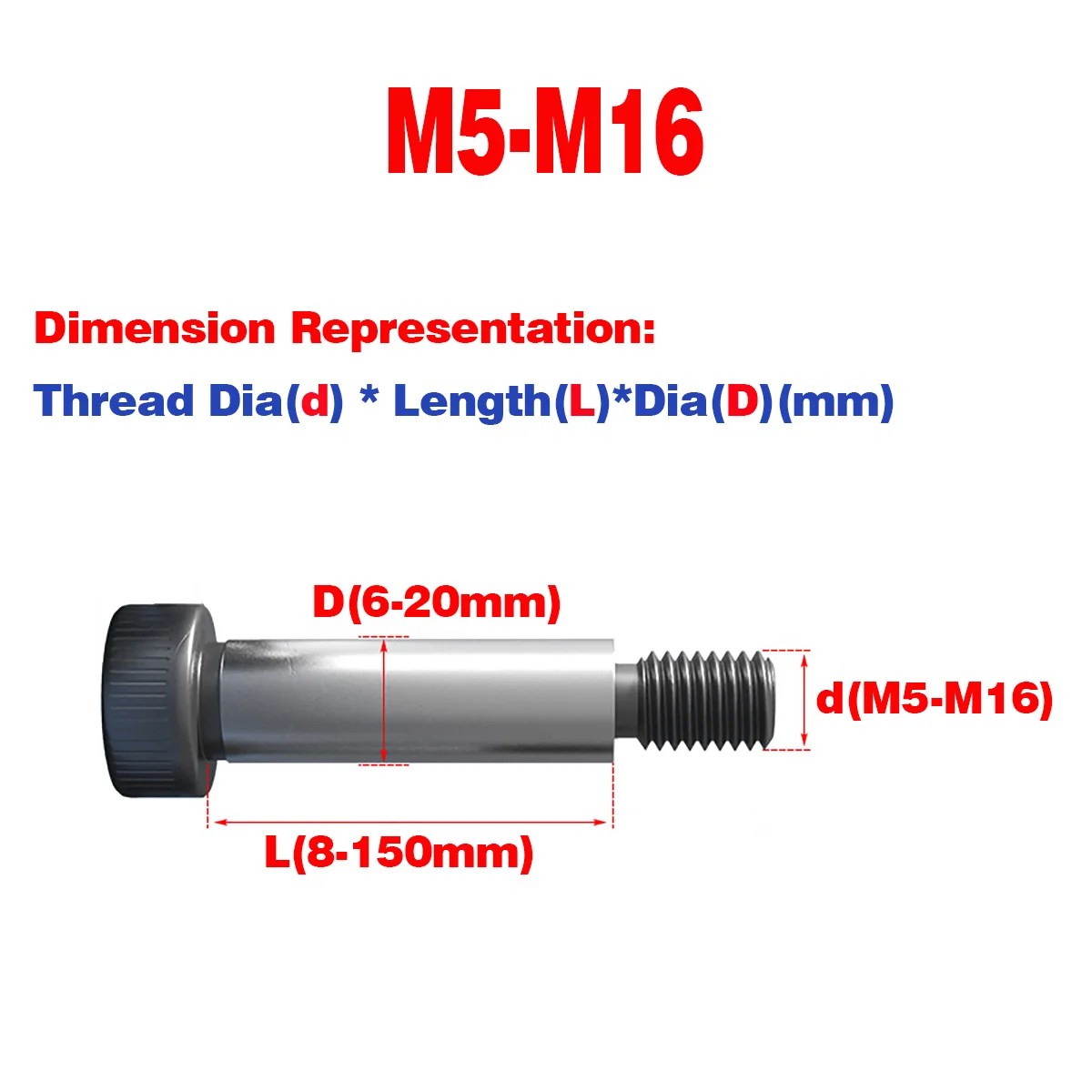 

Grade 12.9 Metric Plug Screw / Shoulder Shaft Shoulder Equal Height Limit Bolt M5-M16