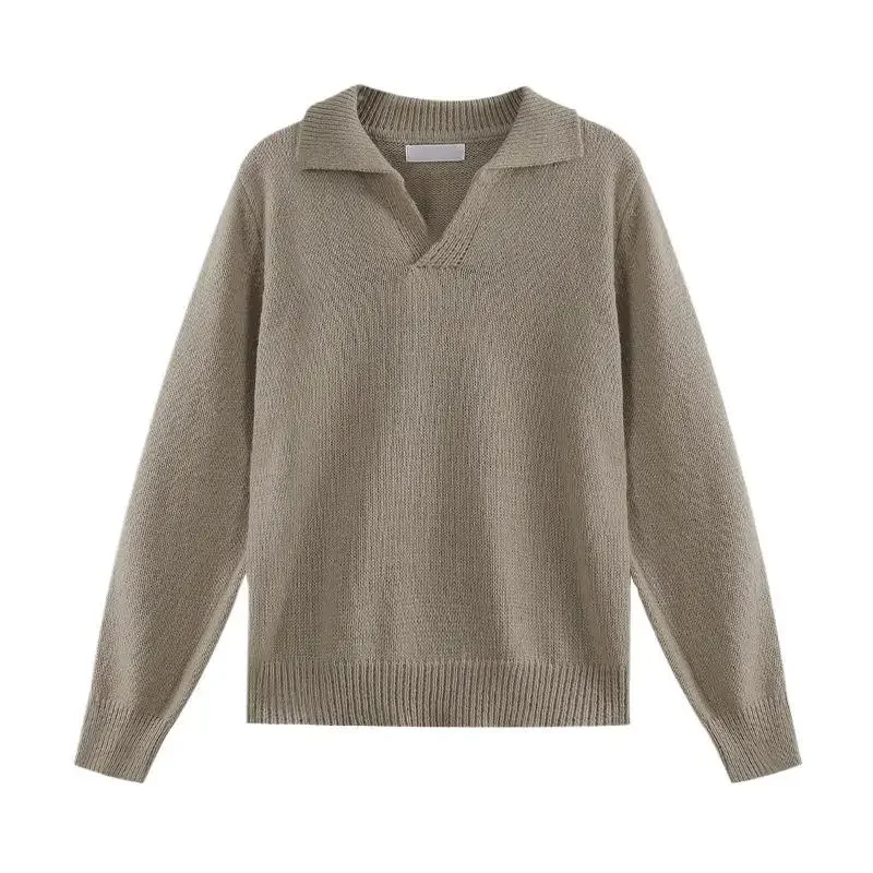 Свитер Maillard с V-образным вырезом верхняя одежда Женская осенне-зимняя Свободная