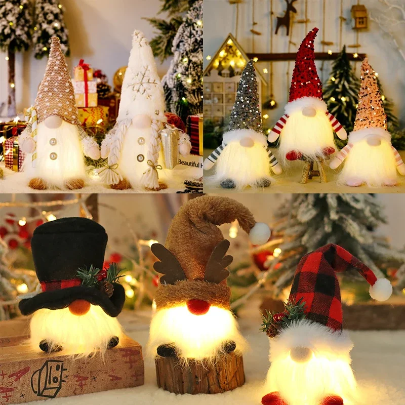 

2024 New Year Gnome Christmas Faceless Doll Merry Christmas Decorations for Home 2023 Christmas Ornament Xmas Navidad Noel Gifts
