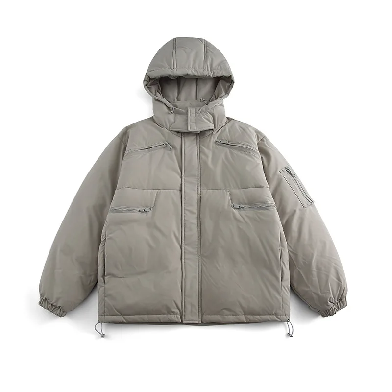 

2022 Зимняя Мужская Уличная модная Свободная Повседневная утепленная куртка с капюшоном на белом утином пуху куртка с капюшоном для Cityboy парк...