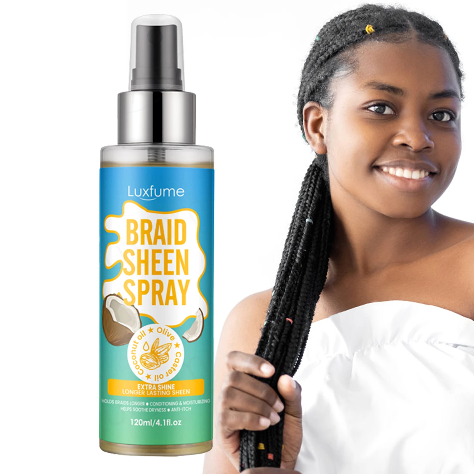 120ml Moisturizing And Conditioning Hair Spray Hair Styling Spray For Braiders Control Edge & Frizz