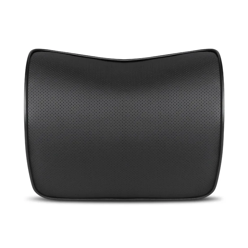 

1pcs Car Headrest Pillow Genuine Leather Breathable Memory Foam Car Accessories Rest Cushion Comfortable Ergonomic Design