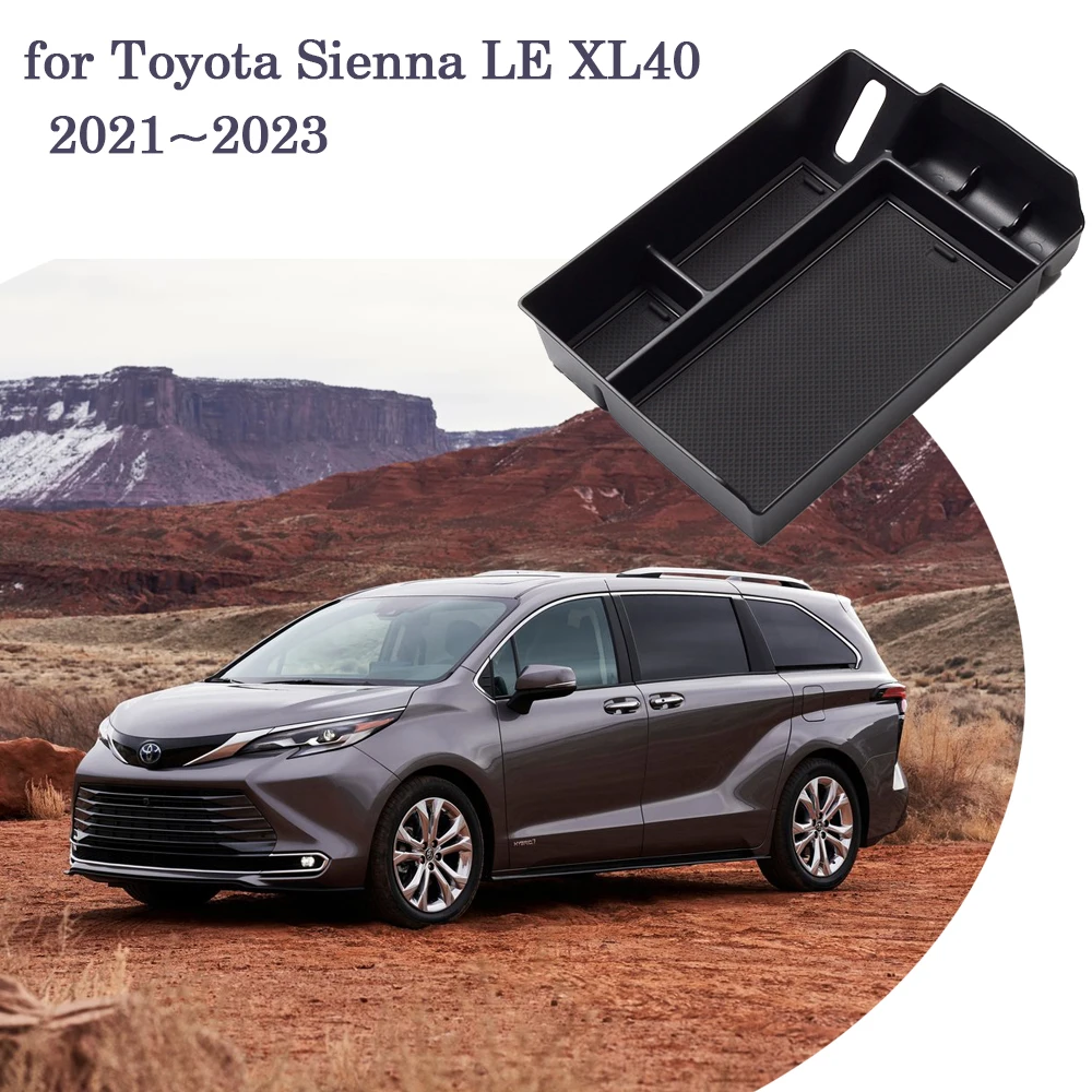 

Car Organizer Box for Toyota Sienna LE XL40 2021~2023 2022 Mat Armrest Storage Center Container Sundries Packing Tray Accessorie
