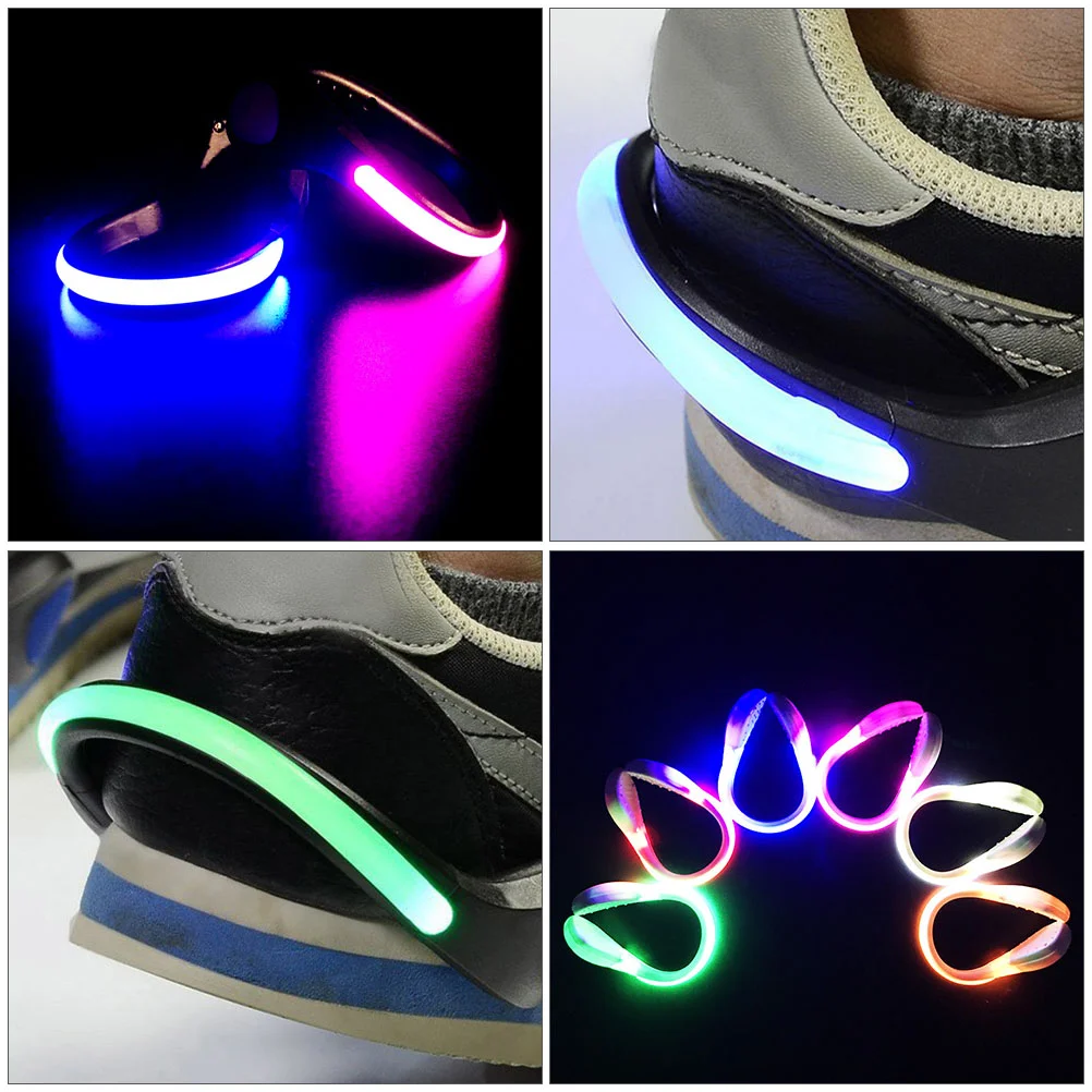 6 шт. ходовые огни светодиодные зажимы для обуви ночные ходьбы светоотражающие