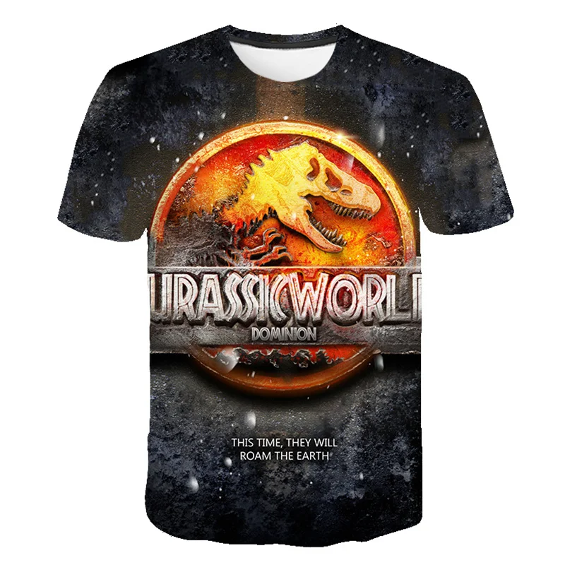 

Baby Kids Cartoon Animals Dinosaur Print 3D TShirt Children Jurassic World Dominion T-shirts Boys Girls Funny Tshirt Street Wear