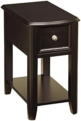 

New Traditional Wooden Chair Side End Table, Brown