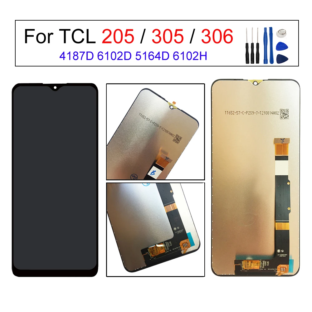 

For TCL 305/306 6102H 6102D 6102A LCD Display +Touch Screen Digitizer Assembly TCL 205 4187D LCD Screens Replacement Parts