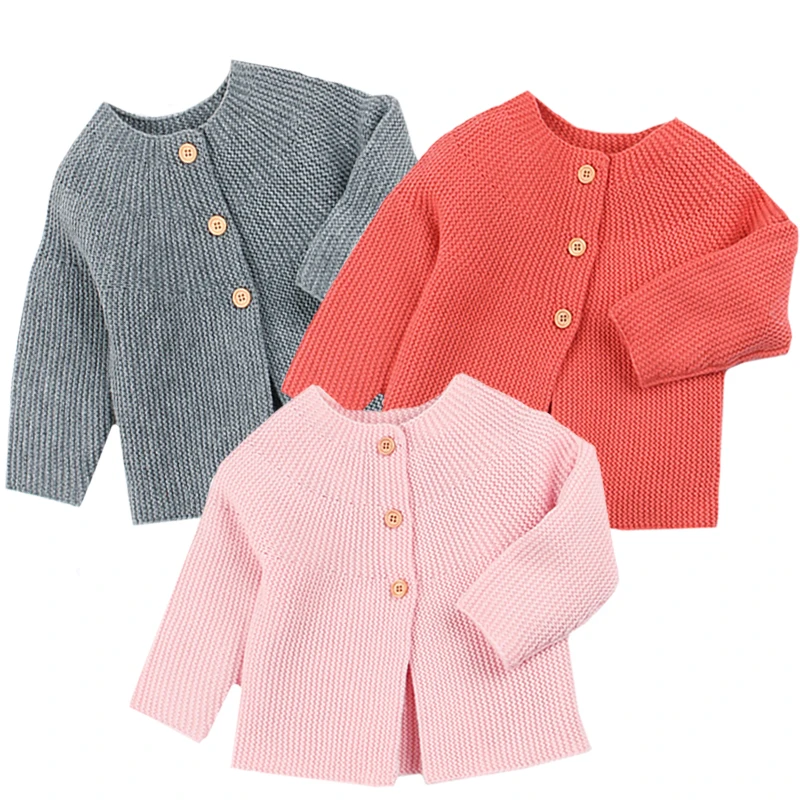 Baby Sweater Newborn Boy Girls Sweaters Cardigans Autumn Toddler Long Sleeve Knitwear Jackets Spring Children's Knitted Coats