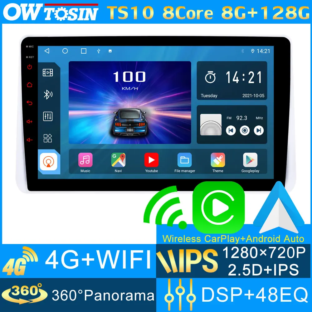 Автомобильная Мультимедийная стереосистема TS10 8 ядер ГБ + 128 IPS 1280*720P Android для Nissan
