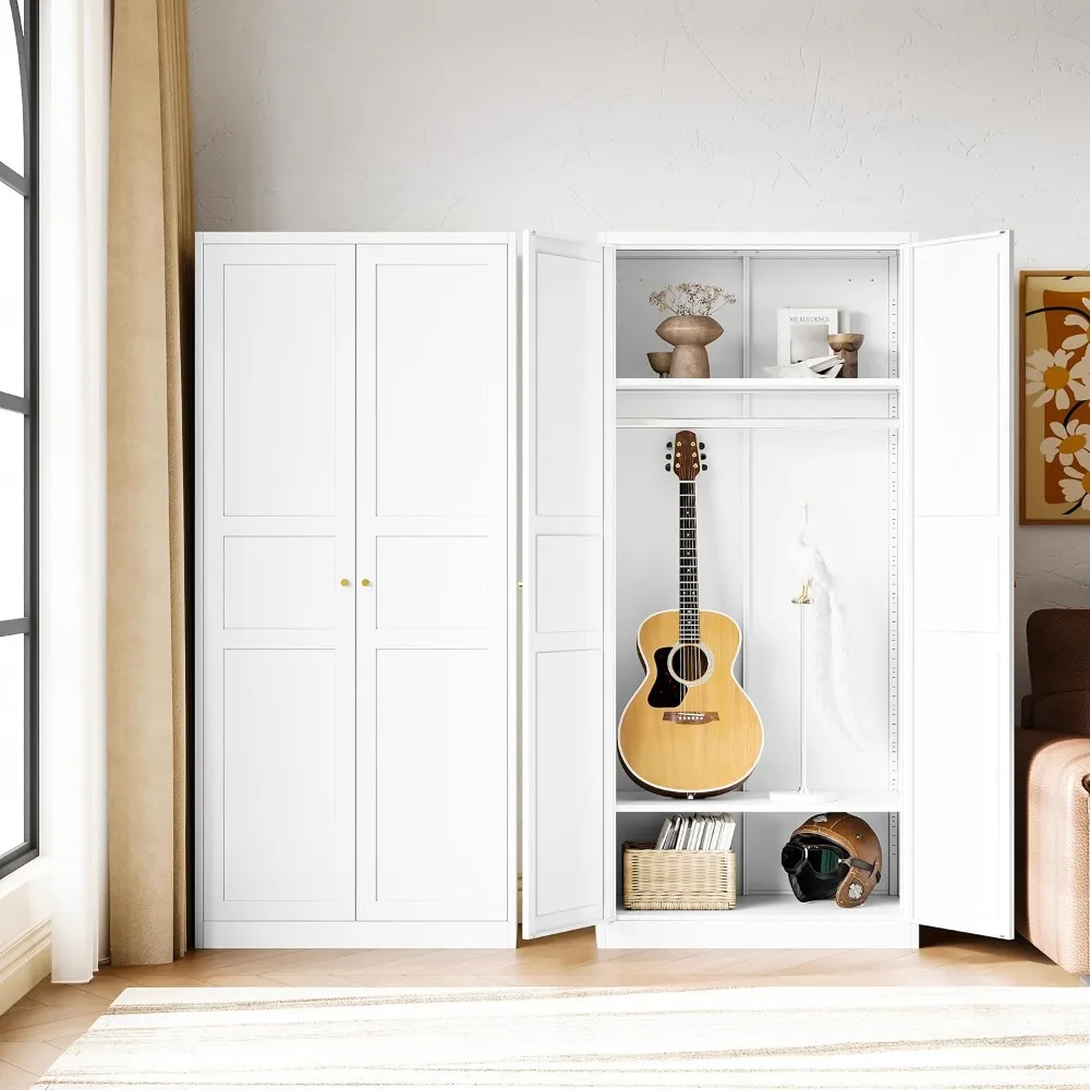 Шкаф-гардероб шкафчик 72 дюйма металлический шкаф для хранения с регулируемыми