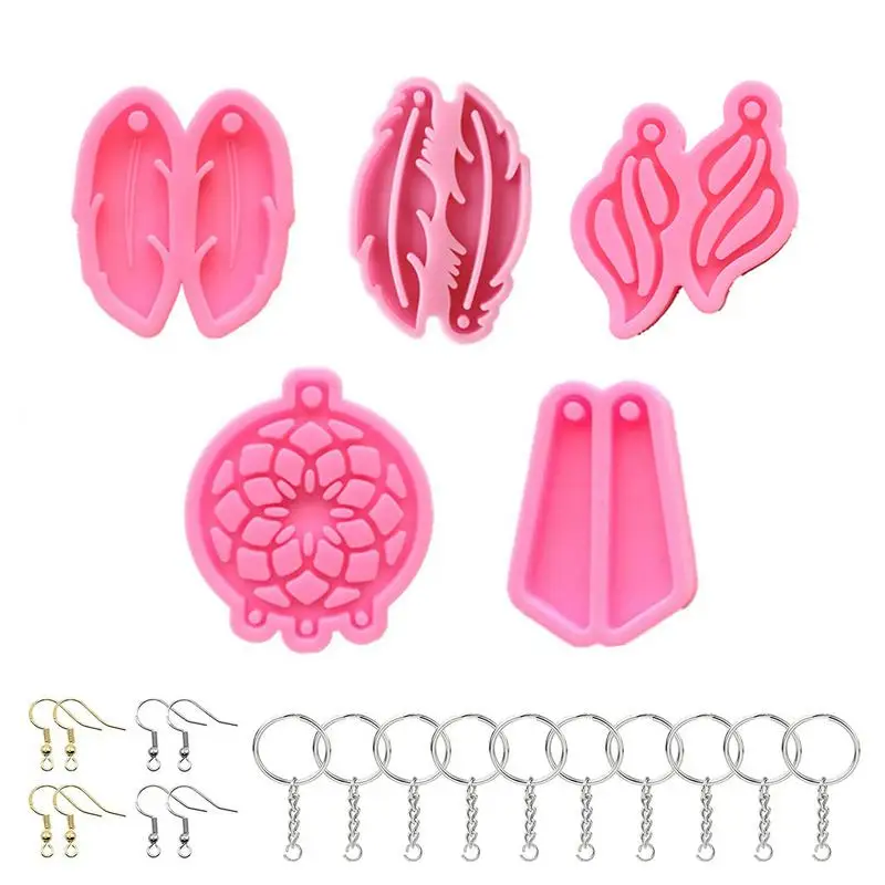 

Resin Dream Catcher Mold Kit Silicone Dream Catchers Keychain Molds Jewelry Casting Mold With Hole Earring Keychains Pendant