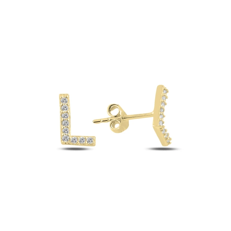 

Silver 925 Set-L-Letter Earrings