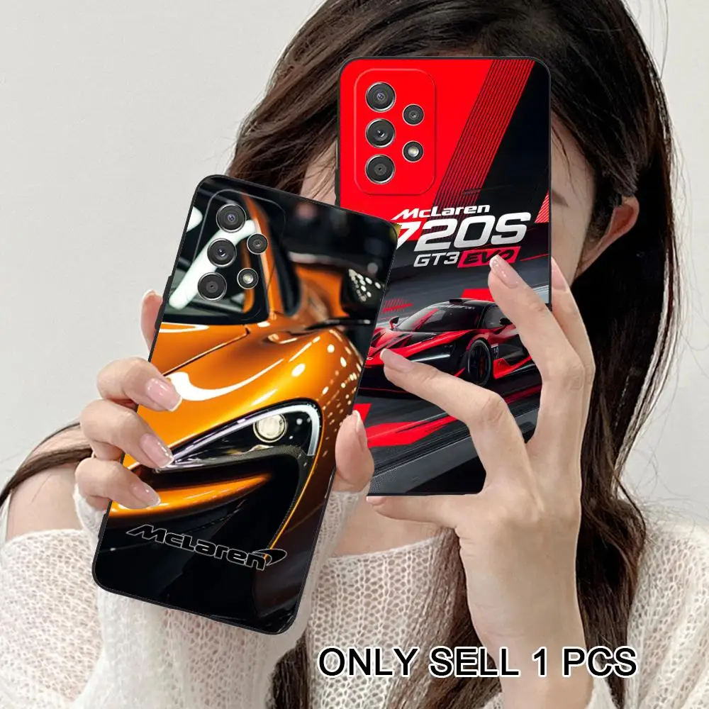 Фото Чехол для телефона Car M-Mclaren-S для Samsung Galaxy A26 25 24 23 22 21 17 16 15 14 13 12 11 5G, мягкий противоударный чехол из ТПУ №4