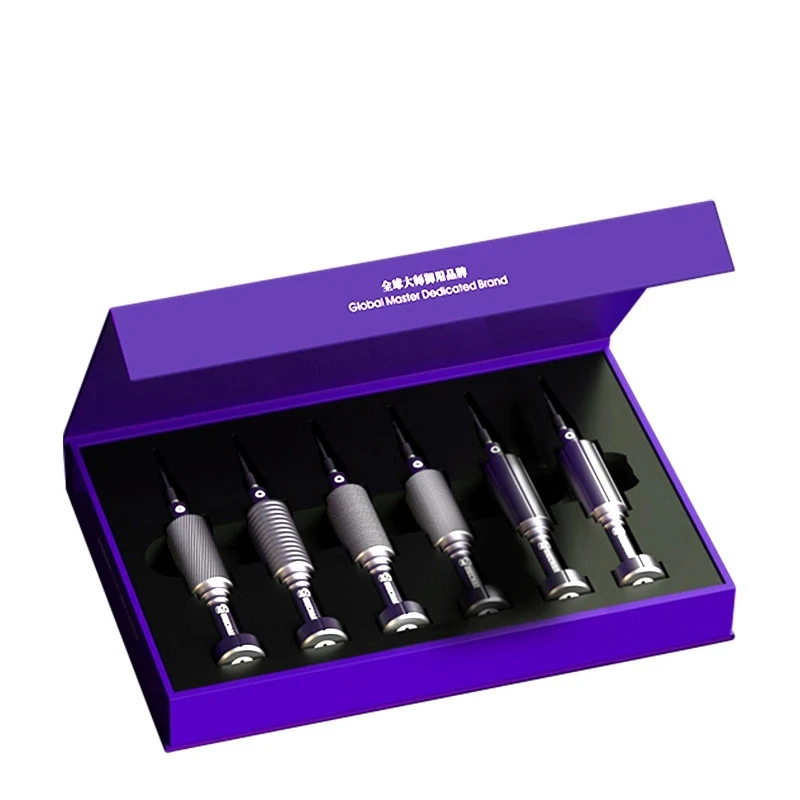 Набор прецизионных магнитных отверток MECHANIC iShell 6 в 1, отвертка высокой твердости для ремонта iPhone, Android телефонов Набор прецизионных магнитных отверток MECHANIC iShell 6 в 1, отвертка высокой твердости для ремонта iPhone, Android телефонов