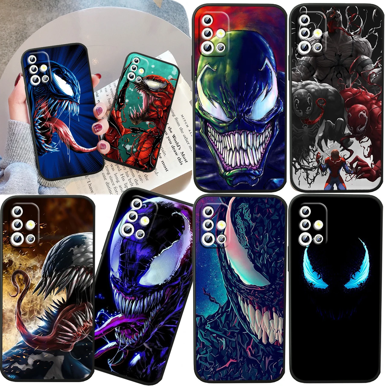 

Marvel Super Venom For Samsung A04S A81 A91 A71 A51 A41 A31 A12 A21S A01 4G 5G Silicone Soft Black Phone Case
