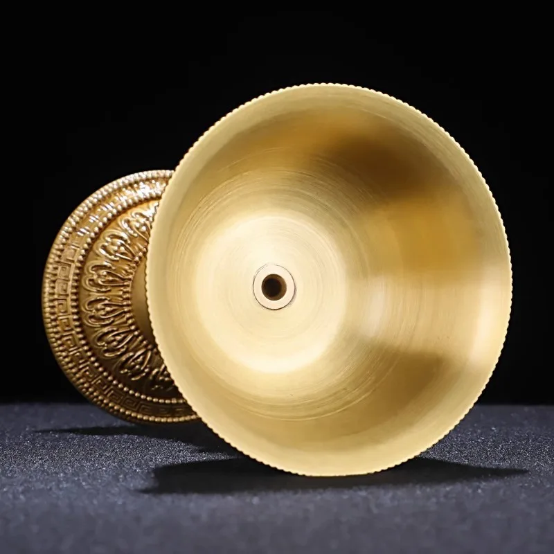 Тибетский латунный держатель для масляной лампы восемь благоприятных символов