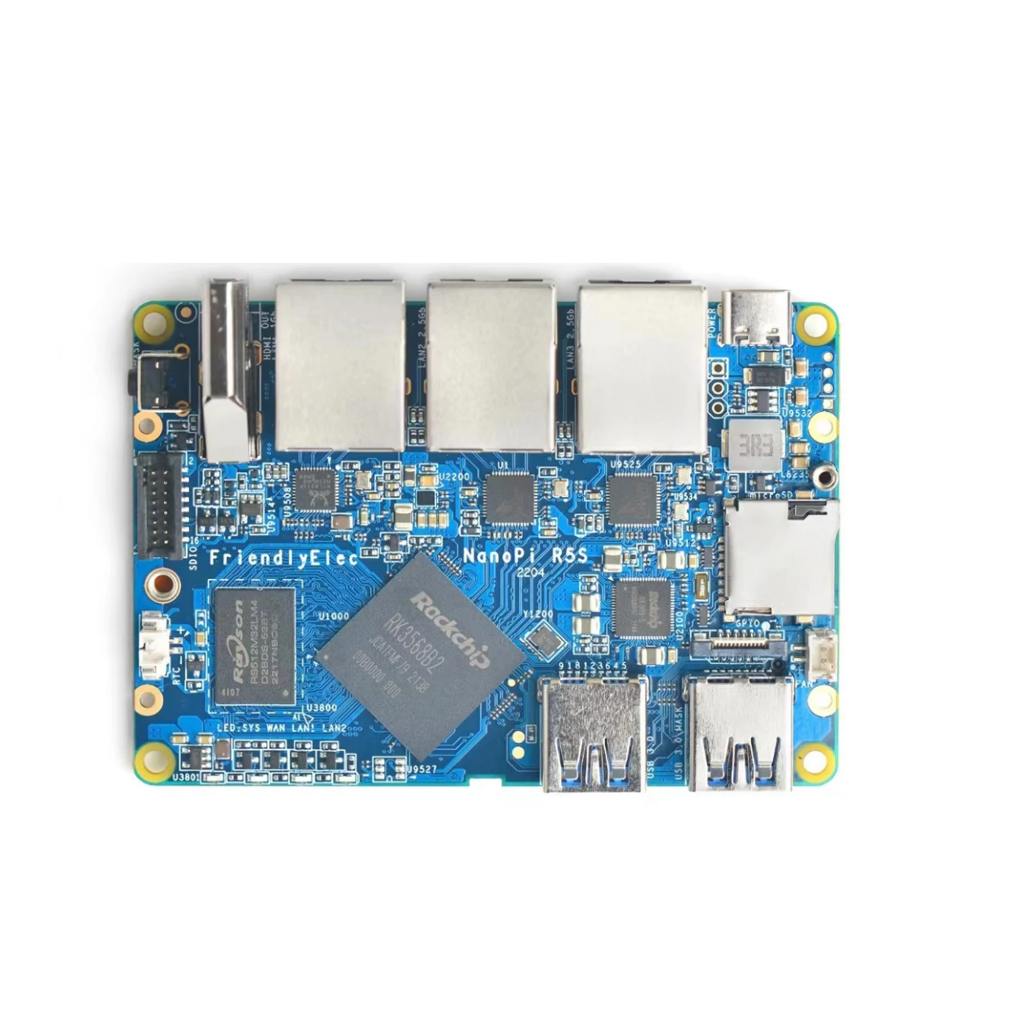 Роутер Nanopi R5S RK3568 макетная плата OpenWRT A55 HDMI2.0 2 5G гигабитный сетевой порт |