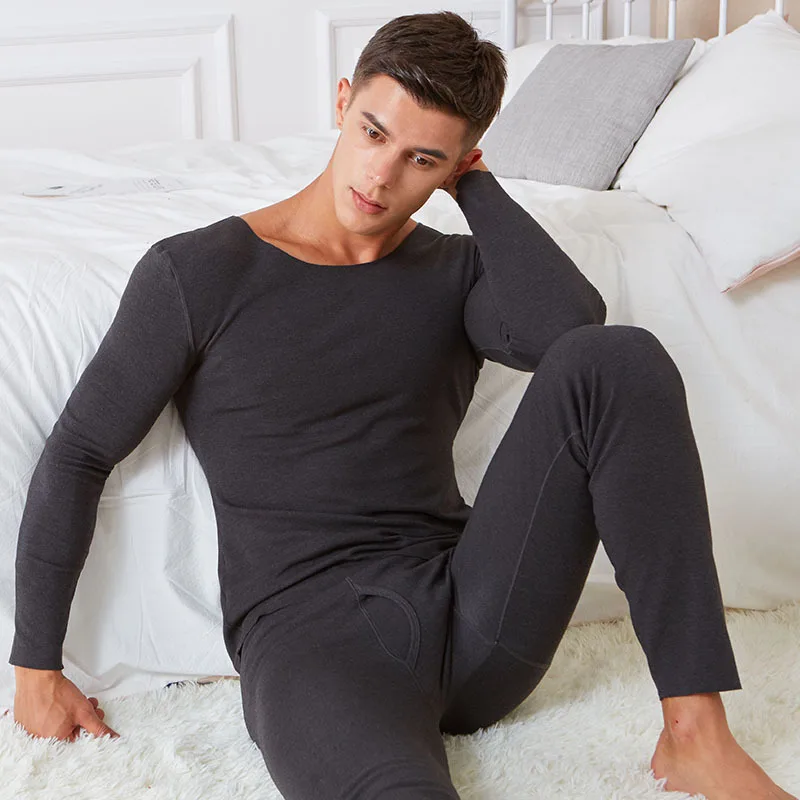 Seamless Men's Thermal Underwear Set Male Winter Long Johns Thermo Underwear Suit Mens 2Pcs/set Cotton Autumn Keep Warm Clothing