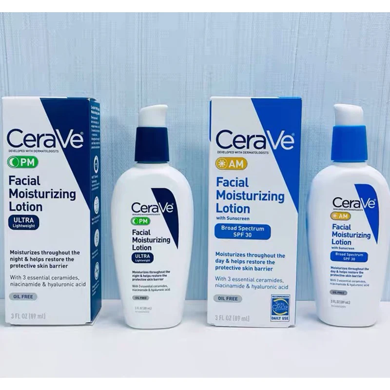 

CeraVe PM Facial Moisturizing Lotion Lightweight Oil-Free Night Cream with Niacinamide Hyaluronic Acid Face Moisturize 89ml