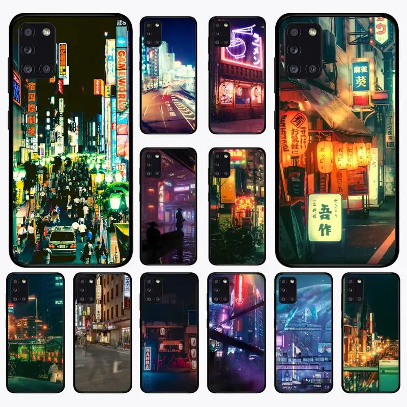 

Japanese Neon Phone Case for Samsung A 51 30s 71 21s 10 70 31 52 12 30 40 32 11 20e 20s 01 02s 72 cover