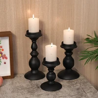 metal candle holders for pillar candles black candle stand centerpiece for table home living room kitchen decor wedding party