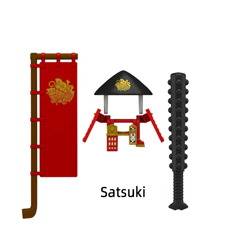 Средневековый японский самурай Kyuzo Gion Heiwachi Satsuki Masashige Apenanka Shimizu Aoi Model Blocks MOC Bricks Set