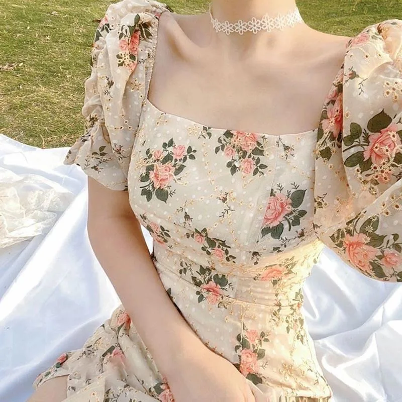 

ICCLEK/ 2023 Ins Summer Dress For Casual Women's Elegant Chic Vintage Boho Party Formal Occasion Korean Style Beach Long Soft D