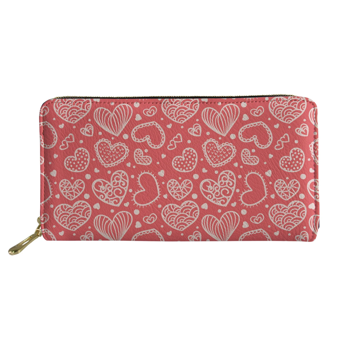 Heart Polka Dot Print Long Wallet High Quality Classic Zipper Girl Card Clip Bag Portable Female Purse Outdoor Travel Decoration