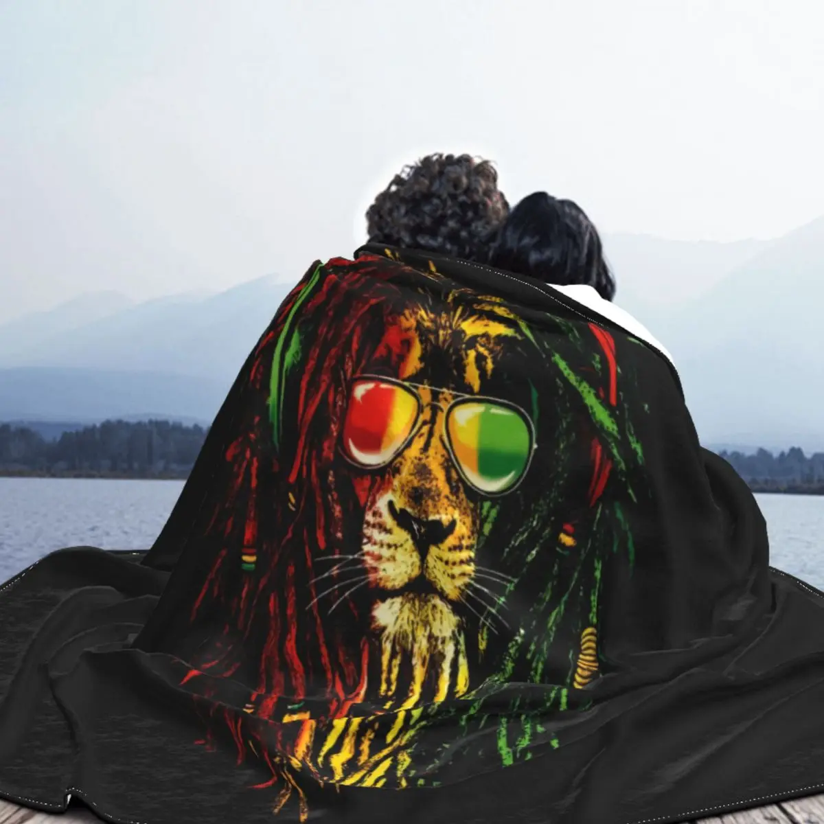 Rasta Singa Reggae Akar Muzik Bob Marley Dennis Brown Desmond Dekker Одеяло с любым логотипом