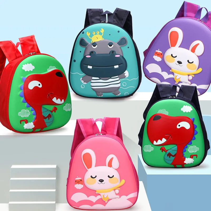 New Eggshell Student Bag Girl Boy Unicorn Dinosaur Children Backpacks In Kindergarten Schoolbags Anti Loss Lovely Baby Bag