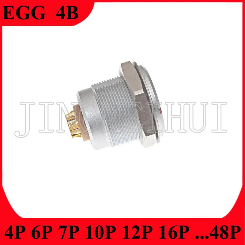 EGG 4B 4 6 7 10 12 16 20 24 30 40 48 Pin Cable Weld With One Nut Stationary Push-pull Self-locking Female Socket Connector
