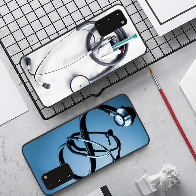 

Health heart and stethoscope Phone Case for Samsung S10 21 20 9 8 plus lite S20 UlTRA 7edge
